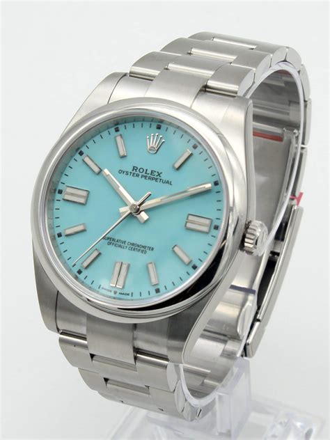 rolex watch light blue|rolex 41mm tiffany blue.